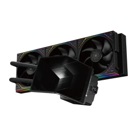 Система жидкостного охлаждения/ Water Cooling System Thermalright Levita Vision 360 (360mm, LED, Black, ARGB/ Fans: 3x120mm, 68.9CFM, 28.2dBA, 2000RPM/ Pump height 98mm, 3000RPM, Rad thickness 27mm/ S: 1700, 1200, 1851, 115X, 2011, 2066, AM5, AM4)