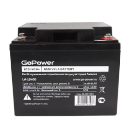 Аккумулятор свинцово-кислотный GoPower LA-12400 12V 40Ah
