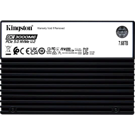 Твердотельный накопитель/ Kingston SSD DC3000ME 7680GB, U.2(2.5" 15mm), NVMe, PCIe Gen 5x4, 3D TLC, R/W 14000/10000MB/s, IOPs 2 800 000/500 000, TBW 14016, DWPD 1 (12 мес)