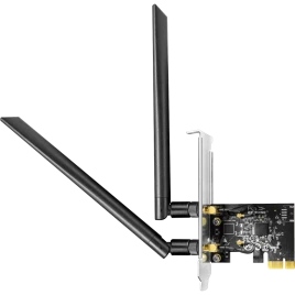 Адаптер Wi-Fi/ AC1300 Dual Band Wi-Fi PCIe Adapter, 867Mbps at 5GHz + 400Mbps at 2.4GHz,2 5dBi  Antennas,  Dual Brackets, Windows 10/8.1/8/7
