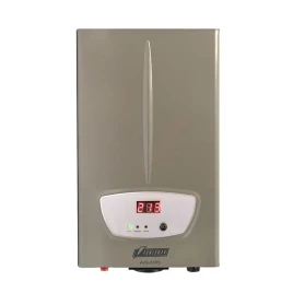 Стабилизатор напряжения/ POWERMAN AVS 500S stabilizer, silver, step regulator, digital voltage level indicators, 500VA, 140-260V, maximum input current 5A, 1 Euro socket, IP-20, wall-mounted, 290mm x 175mm x 68mm, 2.42 kg.
