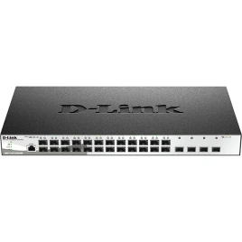Коммутатор/ DGS-1210-28XS/ME/B2A Managed L2 Metro Ethernet Switch 24x1000Base-X SFP, 4x10GBase-X SFP+, CLI, RJ45 Console, RPS