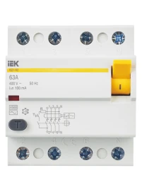 УЗО ВД1-63 4Р 63А 100мА IEK