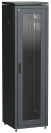 ITK Шкаф сетевой 19" LINEA N 38U 600х600 мм стеклянная передняя дверь, задняя металлическая черный