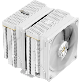 Кулер для процессора/ CPU Cooler Ocypus Iota A62 WH (260W, 4-pin PWM, LED temp., 158mm, Al/Cu, 6x6mm, 2x120mm, 77CFM, 29dBA, 2000RPM, S: 1851/1700/1200/115X, AM5/AM4, white)