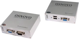 Комплект/ OSNOVO Комплект ( приемник + передатчик) для передачи VGA, Клавиатура, "Мышь" на расстояние до 300м