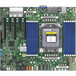 Системная плата/ Supermicro MBD-H13SSL-NT-B, ATX,  1xSP5 AMD EPYC 9004/9005, 12x DIMM DDR5 6000 MT/s, AST2600, 8x SATA3, 3x PCIe 5.0 x16 slots, 2x PCIe 5.0 x8 slots, 2x M.2 PCIe 5.0 x4 SATA/NVMe (M-key 2280/22110), 2x 10GBase-T LAN Ports via Broadcom BCM5