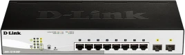 Коммутатор/ Настраиваемый L2 PoE-коммутатор, 8x1000Base-T PoE, 2х1000Base-X SFP, PoE-бюджет 65 Вт, упрощенный интерфейс CLI