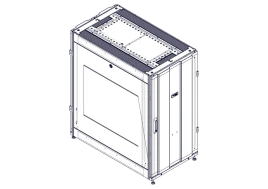 Шкаф Systeme Electric, серия Uniprom, 24U-600/1070, боковые панели 2шт, черный