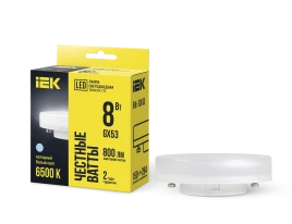 Лампа LED T75 таблетка 8Вт 230В 6500К GX53 IEK