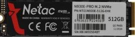 Твердотельный накопитель Netac PCIe 3.0 x4 512GB NT01N930E-512G-E4X N930E Pro M.2 2280 [NT01N930E-512G-E4X]