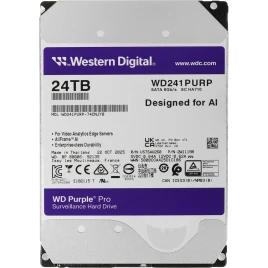 Жесткий диск/ HDD WD SATA3 24Tb Purple Pro 7200 512Mb 1 year warranty (replacement ST20000VE003, WD181PURP, WD221PURP, ST24000VE002, ST24000DM001)