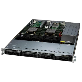 Серверная платформа/ SYS-611C-TN4R (bundle5): 1U / 2x LGA-4677 / 16x DDR5 RDIMM / 4x 2.5 NVMe*/SATA/SAS* / 1x SSD NVME 400GB, M.2 / 1x 2-ports GbE RJ45 Intel i350-AM2 / 2x 860W Power  (4 SATA config, + TPM 2.0)