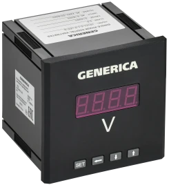 Вольтметр цифр. щит. 1-ф. 96х96 LED GENERICA