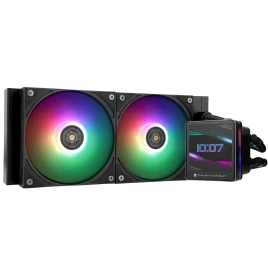 Водяное охлаждение для процессора/ Water Cooling System Thermalright Grand Vision 240 (240mm, LED, Black, ARGB/ Fans: 2x120mm, 80.45CFM, 29.4dBA, 2150RPM/ Pump height 72.5mm, 6400RPM, Rad thickness 27mm/ S: 1700, 1200, 1851, 115X, 2011, 2066, AM5, AM4)