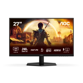 AOC Q27G42ZE 27" 2560x1440, IPS, 240Hz, 80M:1, 300cd,  0.3ms, 2xHDMI 2.0, DisplayPort 1.4, VESA, 3Y, Black/Red