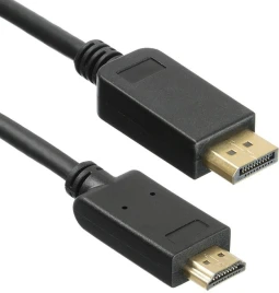Кабель KingPrice KP-DP1.2-HD2.0-1.5m ver2.0 DisplayPort (m) HDMI (m) 1.5м черный [KP-DP1.2-HD2.0-1.5M]