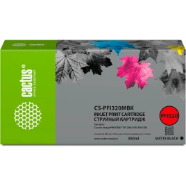 -/ Картридж струйный Cactus CS-PFI320MBK черный матовый (300мл) для Canon imagePROGRAF TM-200/TM-200 MF