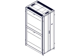 Шкаф Systeme Electric, серия Uniprom, 48U-800/1200, боковые панели 4шт, черный