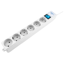 Фильтр-удлинитель Power Cube PRO, 3,0 м, LC контур, 16А/3,5кВт/ Surge protector Power Cube  Pro 3,0 m, LC circuit, 6 outlets (white) 16A / 3,5kVt