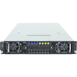 Серверная платформа/ Gigabyte G294-Z42-AAP2, 2U, 2 x (LGA 6096) Socket SP5, 24x DDR5 6400/4800, 4 x 2.5 NVMe/SATA/SAS-4* + 4x 2.5" SATA/SAS-4* (SAS need raid), 2 x 10Gb LAN (Broadcom BCM57416) + 1x Management LAN, -8 x FHFL x16 (Gen5 x16), from PEX89