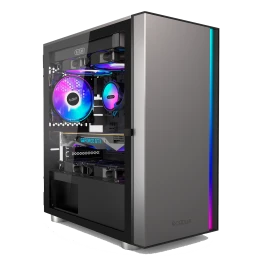 Корпус без блока питания/ Case PCCooler LM300 ARGB BK, Mini-Tower, TG, 1x120mm ARGB, 1xUSB-A 3.0 + 2xUSB-A 2.0, mATX, mITX Black