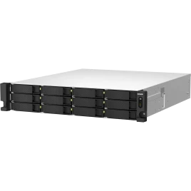 Сетевое хранилище без дисков/ ENTERPRISE QNAP TS-h1887XU-RP-E2336-32G QuTS hero NAS, Xeon E-2336 6C 12T 2.9-4.8GHz, 32 GB ECC DDR4 (2 x 16 GB) up to 128GB (4 x 32 GB), 18-bay (12 x 3.5-inch SATA + 6 x 2.5-inch SATA), 2x10 GbE, 2x2.5 GbE, 3xPCIe Slot (2 x