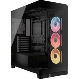 Корпус без блока питания/ Case Corsair Frame 4500X LX-R RGB iCUE LINK, Midi-Tower, TG, 3x120mm ARGB reverse fans, 2xUSB-A 3.2, 1xUSB 3.2 Type-C, E-ATX, ATX, mATX, mITX Black