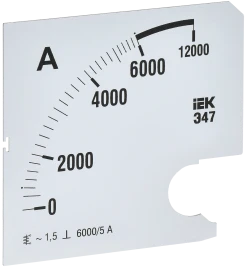 Шкала смен. для амперметра Э47 6000/5А-1,5 96х96мм IEK