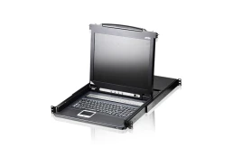 Переключатель/switch, KVM, 1 user консоль LCD/ЖК 19 =16 cpu/портов/port PS2/USB+VGA, с KVM-шнурами PS2 1х1.8м.;USB 1x1.8м., 1280x1024, 1U 19, исп.спец.шнуры, OSD, каскад 256, лат./рус.клав/ 16P  LCD KVMP SWITCH 19INCH
