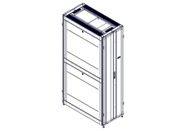 Шкаф Systeme Electric, серия Uniprom, 48U-600/1200, боковые панели 4шт, черный