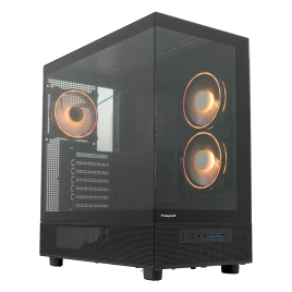 Корпус без блока питания/ Case HSPD F710, Panoramic Mid Tower, Black, TG, 0.5 SPCC, 3x120mm ARGB (FN027) E-ATX, ATX, mATX, mITX 185/395/270mm 2x2.5", 1x3.5", 7xPCI 2xUSB-A 3.0 435x230x457mm