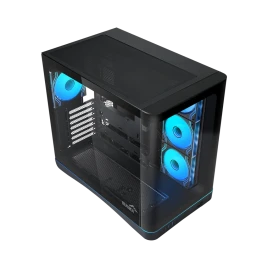 Корпус ПК без блока питания/ Case SAMA V62S Black, Midi-Tower, TG, 4x120mm ARGB, 2xUSB 3.0 + 1xUSB 3.2 Type-C, ATX, mATX, mITX Black