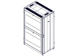 Systeme Electric mounting cabinet, Uniprom series, 42U-750/1200, 4pcs side panels, black