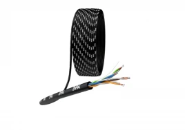 Кабель информационный U/UTP категория 5е 4x2x24AWG(0,50мм) 305м CCA (омедненка) PE OUTDOOR SIMPLE solid черный ЭРА