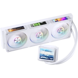 Система жидкостного охлаждения/ Water Cooling System JONSBO TF3-360SCW White (320W, 360mm, LED, White, ARGB/ Fans: 3x120mm, 62.4CFM, 37.3dBA, 2400RPM/ Pump height 63mm, 30dBA, 2500RPM, Rad thickness 27mm/ S: 1851, 1700, 1200, 115X, 2011, 1366, AM5, AM4)