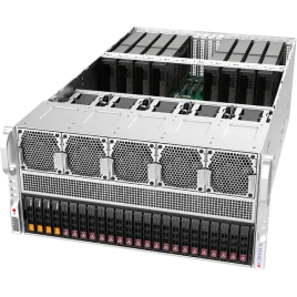 Платформа для сервера/ Supermicro GPU SuperServer AS-5126GS-TNRT 5U (2x Socket SP5 up 500W, 24x DDR5 6400, 2x 2.5" SAS/SATA3 + 4x NVMe 2.5" Hot-Swap, 9x PCI-E x16 (up to 8x GPU), 2x 10GbE, 6x2700W, IPMI)
