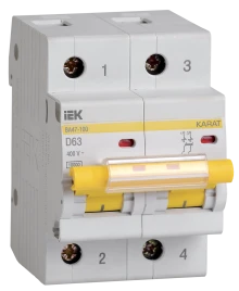 KARAT Авт. выкл. ВА47-100 2P D 63А 10кА IEK