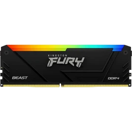 Память оперативная/ Kingston 16GB 3200MT/s DDR4 CL16 DIMM 1Gx8 FURY Beast RGB