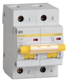 KARAT Авт. выкл. ВА47-100 2P C 10А 10кА IEK