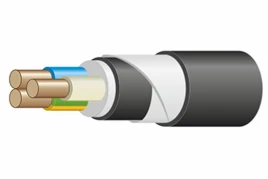 Кабель медный силовой бронированный ВБШвнг(А)-LS 3х10-1 (ож) ГОСТ