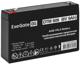 Батарея аккумуляторная Exegate DTM 609