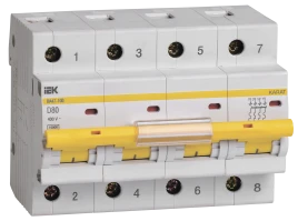KARAT Авт. выкл. ВА47-100 4P D 80А 10кА IEK