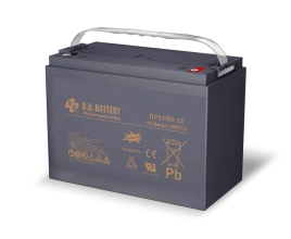 Батарея B.B. Battery серия BPS, BPS100-12, напряжение 12В, емкость 100Ач (разряд 20 часов), макс. ток разряда (5 сек.) 800А, макс. ток заряда 30A, свинцово-кислотная типа AGM, клеммы I1, ДxШxВ 329х172х238мм, 32.7 кг., срок службы 12 лет/ B.B. Battery seri