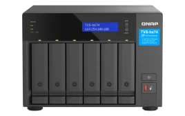Сетевое хранилище без дисков/ ENTERPRISE QNAP TVS-h674-i5-32G QTS hero NAS, 6 x 3.5 "/ 2.5", 2 x M.2 NVMe, Intel Core i5-12400 6-core /12-thread up to 4.4 GHz, 32 GB  DDR4 (2 x 16 GB) up to 64 GB ( 2 x 32 GB), 2x 2.5 GbE BASE-T, HDMI port
