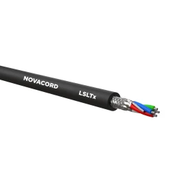 Кабель для цифровых аудио сигналов AES/EBU и сигналов управления DMX512, двухпарный (витая структура пары), эластичный, используется в профессиональных вещательных системах, структура: 2х2х0.34 мм2 (2х7*0.26 мм), многожильная медь, AWG 22, диэлектрик пров