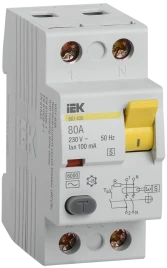 УЗО ВД1-63S 2Р 80А 100мА IEK
