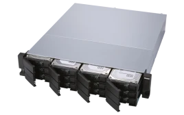 Полка расширения сетевого хранилища без дисков/ SMB QNAP TL-R1200S-RP SATA 6GB/s JBOD storage enclosure, 12-tray 3,5"/2,5" w/o HDD, 3 x SFF-8088, 2 PSU. Rackmount. W/o rail kit RAIL-B02