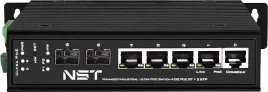 Промышленный управляемый (L2+) HiPoE коммутатор Gigabit Ethernet/ Промышленный управляемый (L2+) HiPoE коммутатор Gigabit Ethernet на 4GE PoE + 2 GE SFP порта с функцией мониторинга температуры/ влажности/ напряжения. Порты: 1 x GE (10/100/1000Base-T) с P
