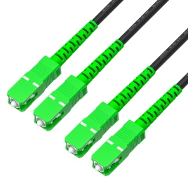 GCR PRO Патч-корд оптический 2.0m соединительный SC/APC - SC/APC Duplex одномодовый SM 9/125, LSZH, черный